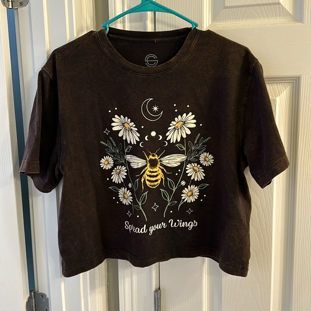 social culture brown with decals tshirt